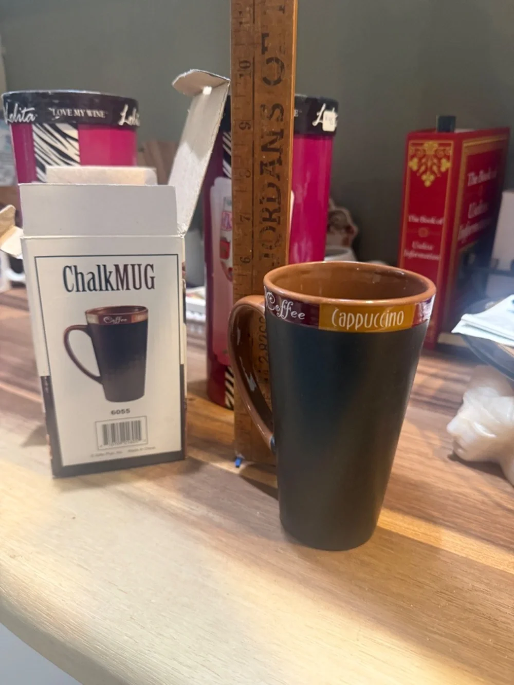 COFFEE MUG WITH CHALK BOARD